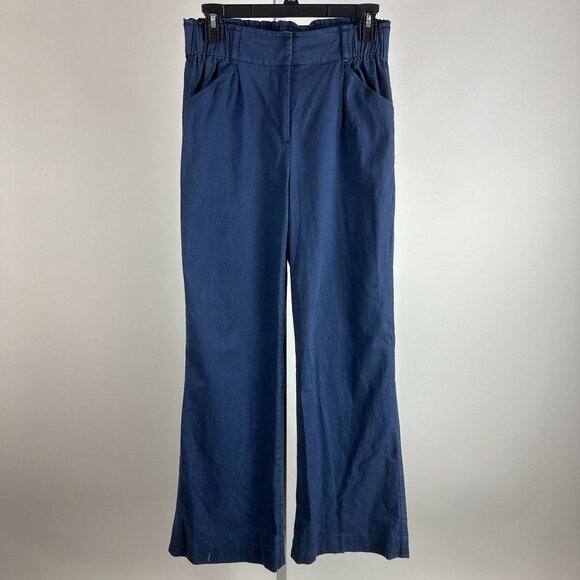 Marine Layer Paperbag Waist Wide Leg Flare Pants Tencel Cotton Womens Size Small - Picture 1 of 6